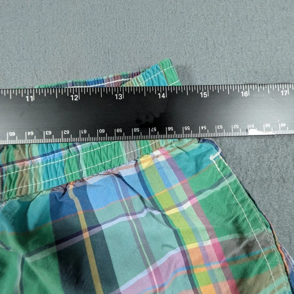 Polo Ralph Lauren Swim Trunks Mens Medium Green Plaid Drawstring Mesh Lined